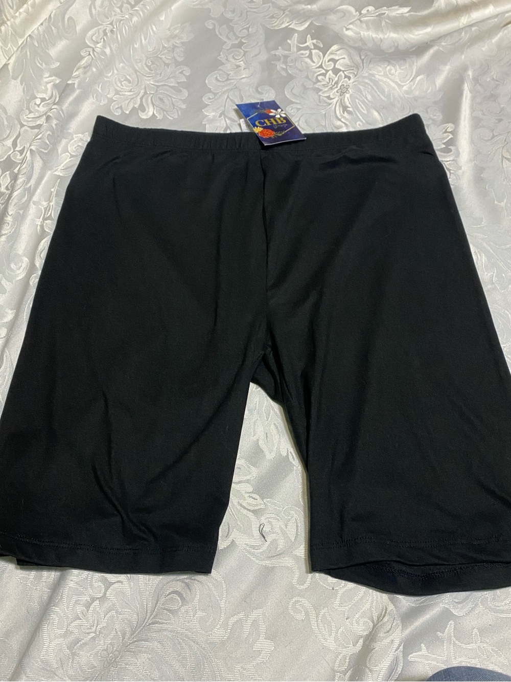 Zenana Black Athletic Stretch Shorts soft material unisex. Stretchy